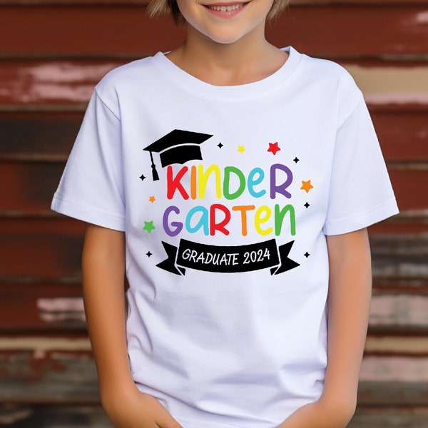 Kindergarten Graduation Shirt, Kinder Graduate 2024 T-shirt, Graduation Gift for Kindergarten, Class of 2024 for Boy Girl,End of School Gift