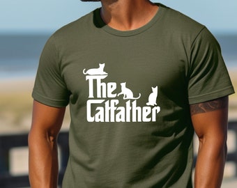 The Catfather Shirt,Cat Lover Gift for Dad,Cat Father Shirt,Cat Dad Gift,Funny Fathers Day Gift,Cat Owner Gift for Husband,Pet Lover Dad Tee
