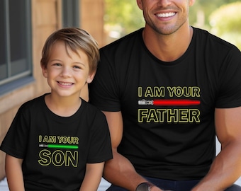 Father and Son Star Wars Lightsabers Tee, I Am Your Father/Son Shirt, Dad and Son Matching Star Wars, Fathers Day Gift, Disneyland Trip Gift