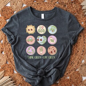 Funny Earth Day Shirt,Retro Earth Day Save Bees Rescue Animals Recycle Plastic T-shirt,Earth Friendly,Environmentalist Gift,Think Live Green