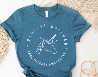 Medical Unicorn "Rare Disease Awareness" Shirt, Awareness Shirt, Spoonie-Corn, Spoonie, Chronic Illness, Medically Complex, Dysautonomia Tee
