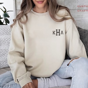 Etsy monogrammed sweatshirts on sale