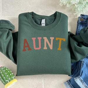 Personalize Auntie Sweatshirt, Custom Aunt Gift, Christmas Gift For Auntie, Cute Auntie Sweatshirt, Funny Aunt Sweatshirt, Mothers Day Gift