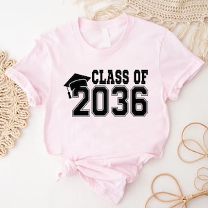 Graduation Gift,Class Of 2036 Shirt,Last Day Of School Tee,School Shirt,Personalized School Grad Tee,Gift For Students,Kindergarten Shirt