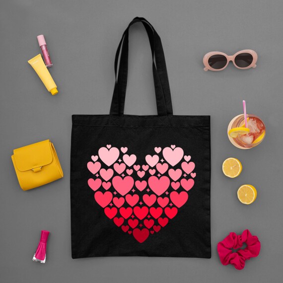 Heart Tote Bag, Big Red Heart Tote Bag, Tote Bag Red Hearts Heart Tote Bag, Big Red Heart Tote Bag, Tote Bag Red Hearts