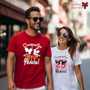 a man and a woman walking down a street