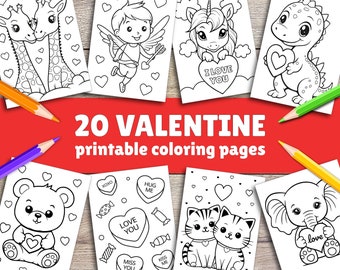 Valentines Coloring Pages For Kids Toddlers Preschoolers Toddlers Coloring Book Easy Coloring Pages Kids Valentines Day Kids Activity