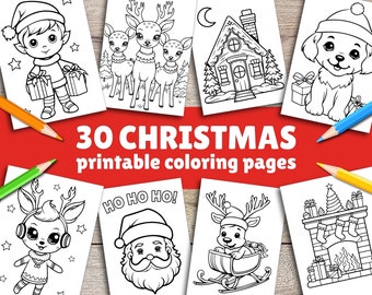 Christmas Coloring Pages For Kids Toddlers Preschoolers Toddlers Coloring Book Simple Christmas printable Homeschool Printable, Kindergarten