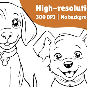 Puede incluir: Ilustraci&oacute;n en blanco y negro de dos perros. Ambos perros sonr&iacute;en y llevan collares. Los perros est&aacute;n mirando al espectador.