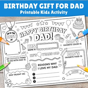 Coloriage joyeux anniversaire papa à imprimer : tout sur papa