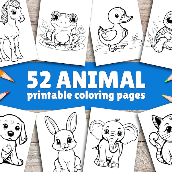 52 pagine da colorare facili per bambini, bambini piccoli, bambini in età prescolare Libro da colorare per bambini semplici pagine da colorare stampabili per la scuola materna, scuola materna