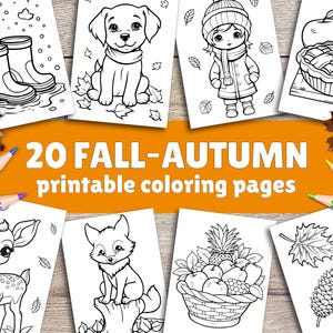 Automne - Coloriages d'automne pour les enfants, tout-petits, enfants d'âge préscolaire, livre de coloriage pour tout-petits, pages à colorier simples à imprimer pour l'école à la maison, maternelle