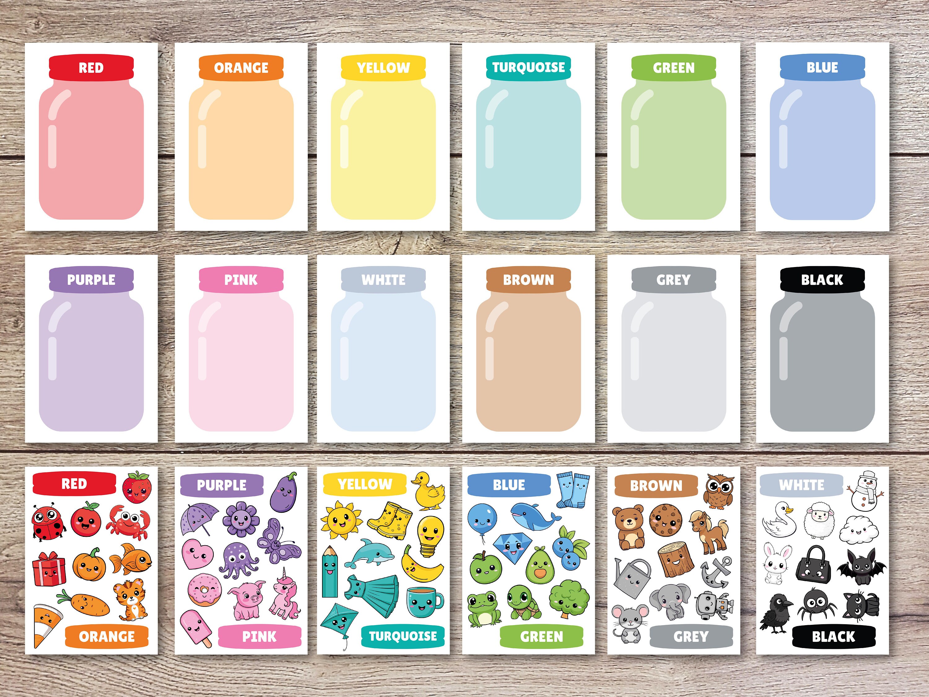 Color Sorting Activities Color Matching Game Worksheets Sorting Colors ...