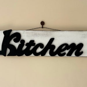 Kitchen Sign Wood Shabby Chic