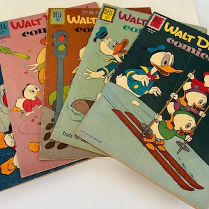 Walt Disney Comics and Stories Lot of 5 Vintage Books 1960’s Era