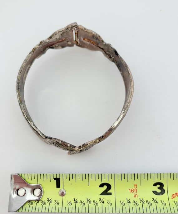 Double Headed Snake Hinged Bangle Bracelet Vintage - image 12