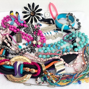 Broken Jewelry Lot Upcycle/Craft Vintage to Modern