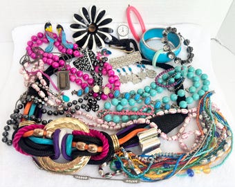 Broken Jewelry Lot Upcycle/Craft Vintage to Modern