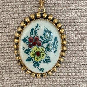 Handbemalter Delft Anhänger Holland Vintage