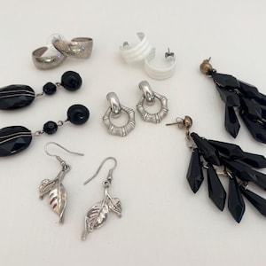 Earrings Lot Vintage Pierced 6 Pairs