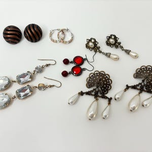 Earrings Lot Vintage Pierced