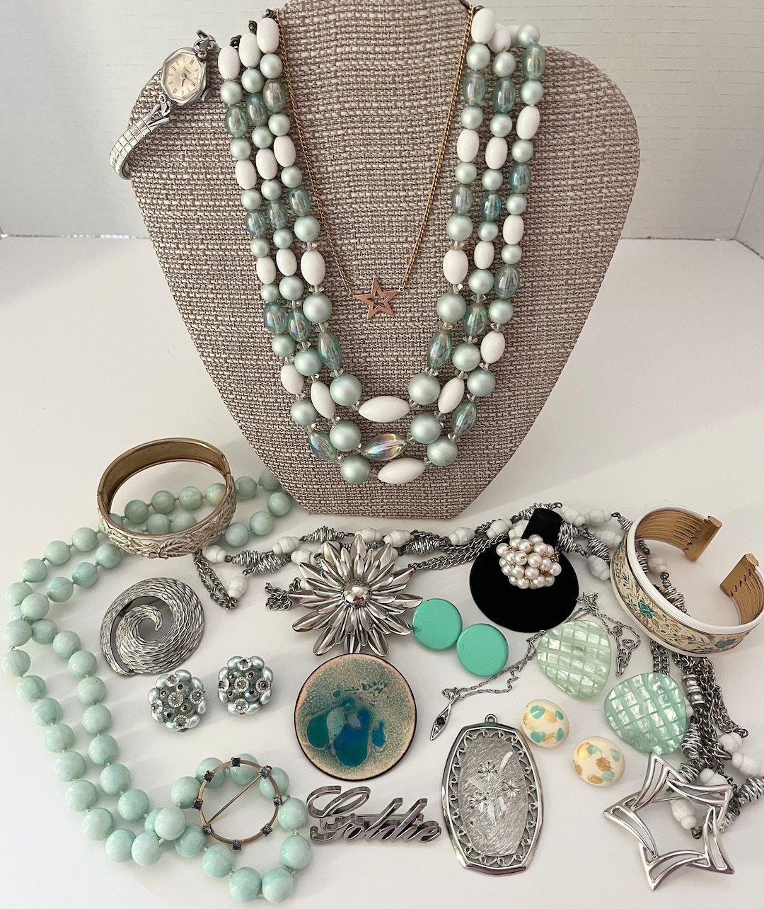 jewelry-lot-very-vintage-to-modern-mint-colored-etsy