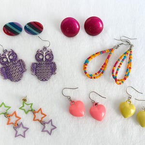Earrings Lot of 7 Pairs Vintage/Modern Pierced
