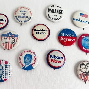 Political Elections Button Lot Vintage