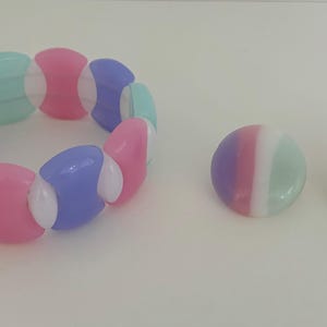 Avon Pastel Parfait Bracelet and Earrings Set 1980’s era