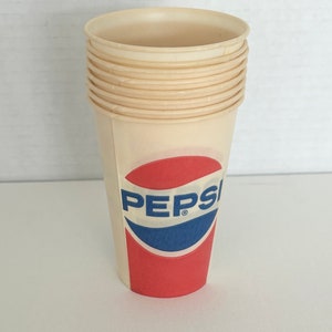 Pepsi Cola Wax Cups Set of 8 Vintage Memorabilia Advertisement