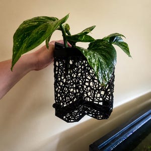 Voronoi Mesh Akvariumhållare Justerbar Hörnförökningsenhet för Pothos och Hydroponics Passar upp till 40 Gallon Akvarium