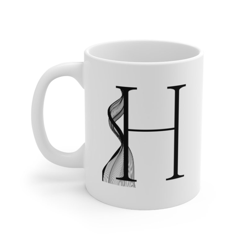 Letter H Ceramic Mug 11oz Etsy
