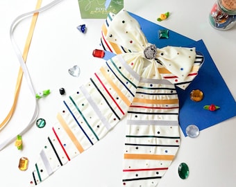 Harry Potter Hogwarts Houses | Sorting Ceremony Bow (Off White)
