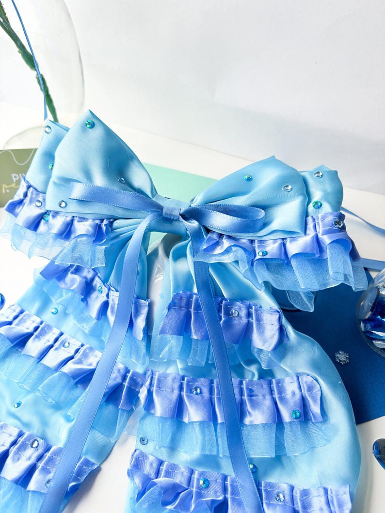 Harry Potter’s Hermione Granger | Brightest Witch of Her Age Blue Yule Ball Inspired Hair Bow image 3