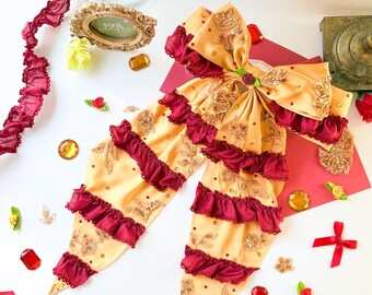 Princess Belle (Christmas Dress) | Snow Kissed Enchanted Rose Bow