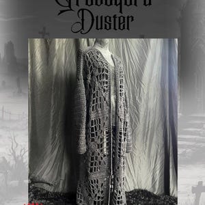 The Graveyard Duster Crochet, Goth crochet, Goth fashion PDF Download Crochet Pattern