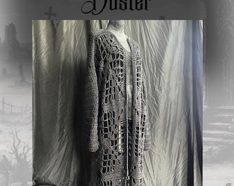 The Graveyard Duster Crochet, Goth crochet, Goth fashion PDF Download Crochet Pattern