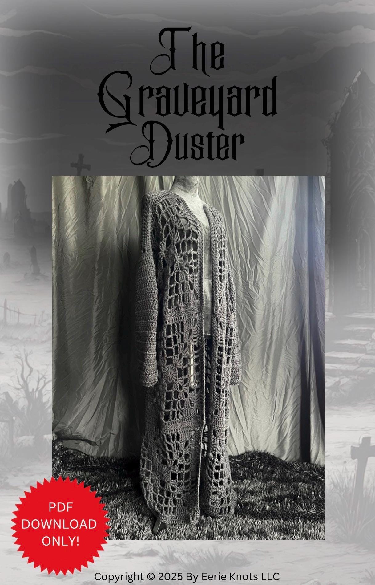 37 Duster Crochet Patterns for Boho Layers, Lace Cardigans, and Statement Coats 32 The Graveyard Duster Crochet
