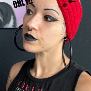 Twisted Spike Stirnband, PDF Häkelanleitung, Spike Stirnband, Stirnband, Gothic Accessoire