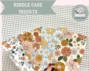 Kindle Case Insert | E-Reader Clear Case Backgrounds | Floral Design Pattern |