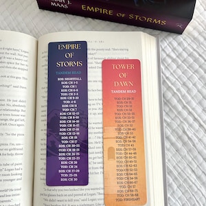 TOG Tandem Read Bookmark | Empire of Storms Bookmark | Tower of Dawn Bookmark | Double Sided Bookmark