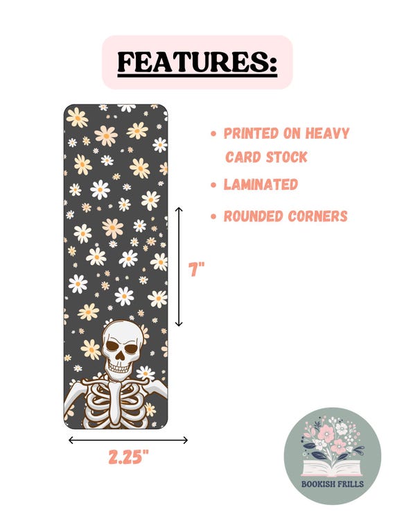 Bookmark - Cute Skull and Crossbones Bookmark - Cute Skull and Crossbones