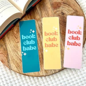 Book Club Babe Bookmark | Book Club Bookmark Set | Retro Design Bookmarks |