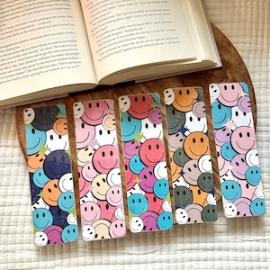 Smiley Face Collage Bookmark | Bookmark Set | Smiley Face Planner Bookmark | Kids Bookmark