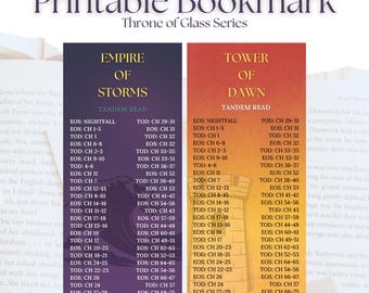 TOG Tandem Read Bookmark PRINTABLE | Tandem Read Reading Tracker | Printable Bookmarks | Empire of Storms | Tower of Dawn | Digital Download