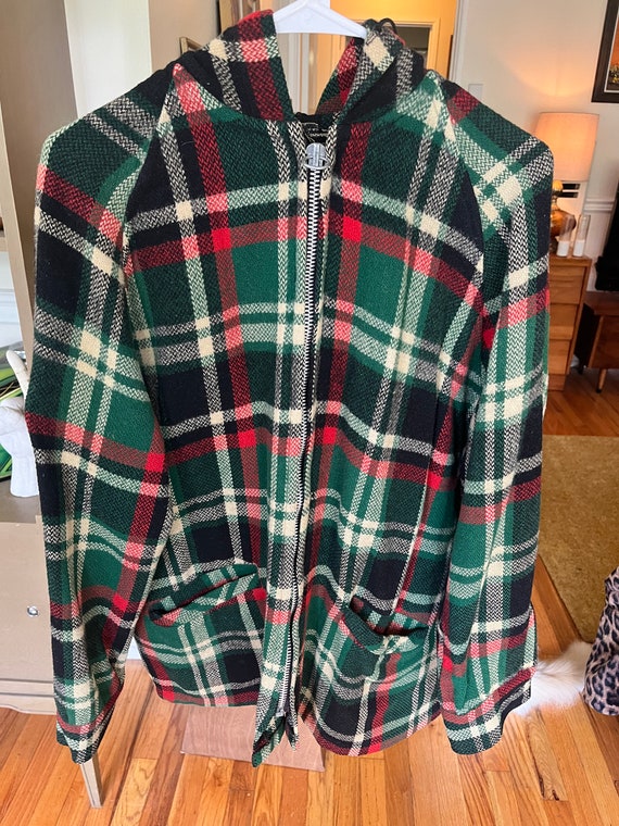 Vintage Gerhard Kennedy Wool Plaid Hooded Jacket - image 7