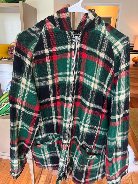 Vintage Gerhard Kennedy Wool Plaid Hooded Jacket - image 2