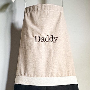 Personalized Canvas Apron, Custom Embroidered Gift