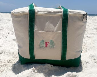 Personalized Canvas Cooler Tote: Large Insulated Lunch Bag
