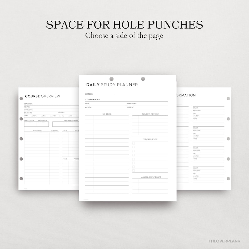 Student Planner Templates Bundle: Academic Organizer (printable US ...